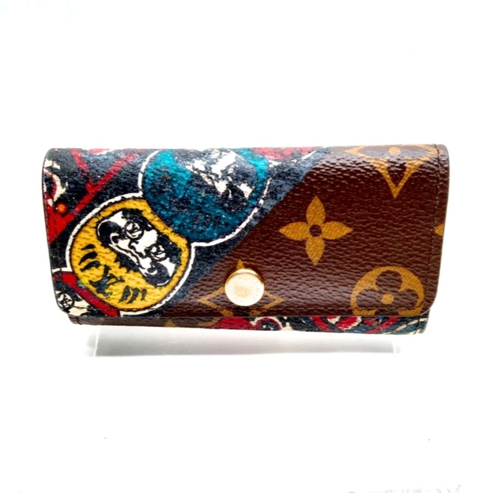 Louis Vuitton Limited Edition Canvas Kansai Yamamoto Kabuki 4 Key Ring Holder